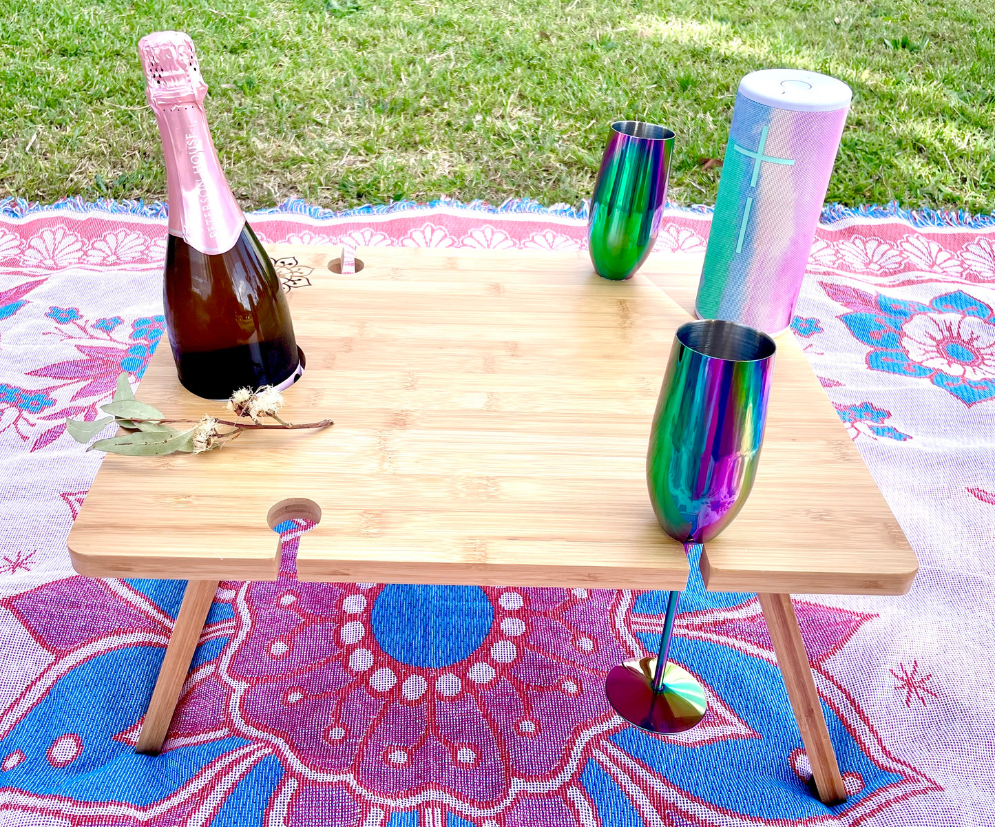 Stainless Steel Sparkling Wine Flute Rainbow Set of 2
