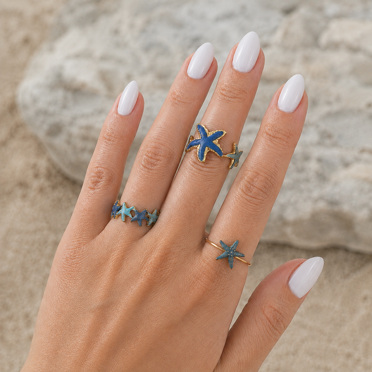 Blue Lagoon Starfish Ring