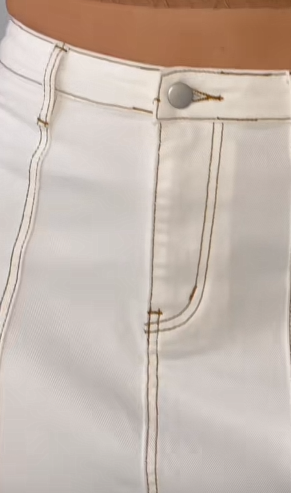Delaney Denim Maxi Skirt White