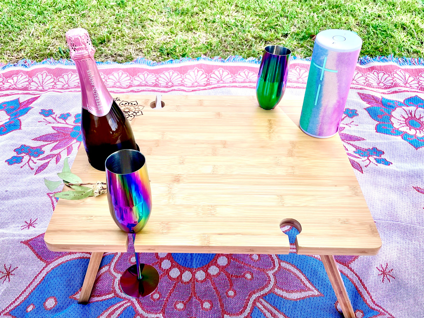 Stainless Steel Sparkling Wine Flute Rainbow Set of 2