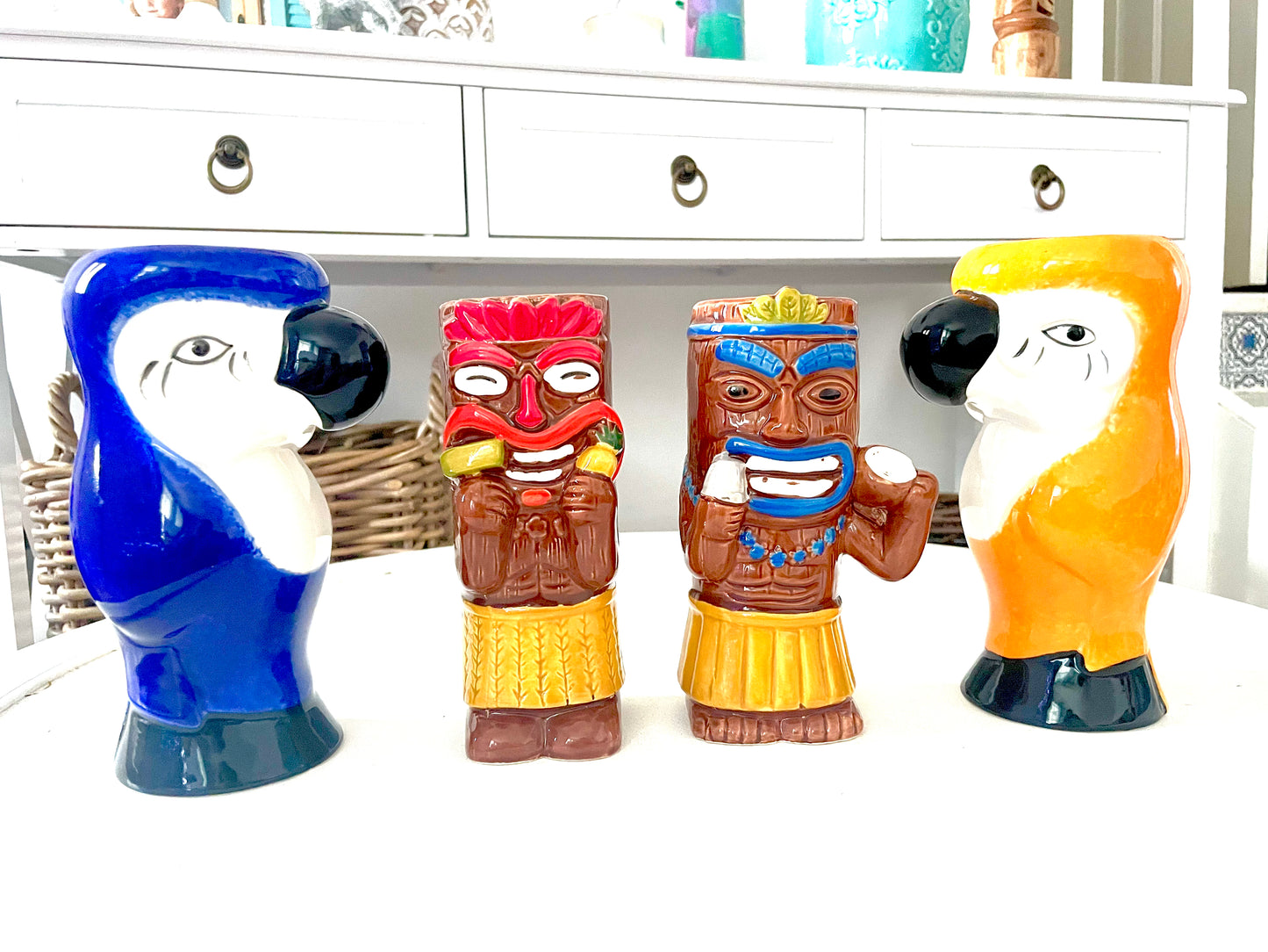 Kanaloa Tiki Ceramic Cocktail Mug Blue