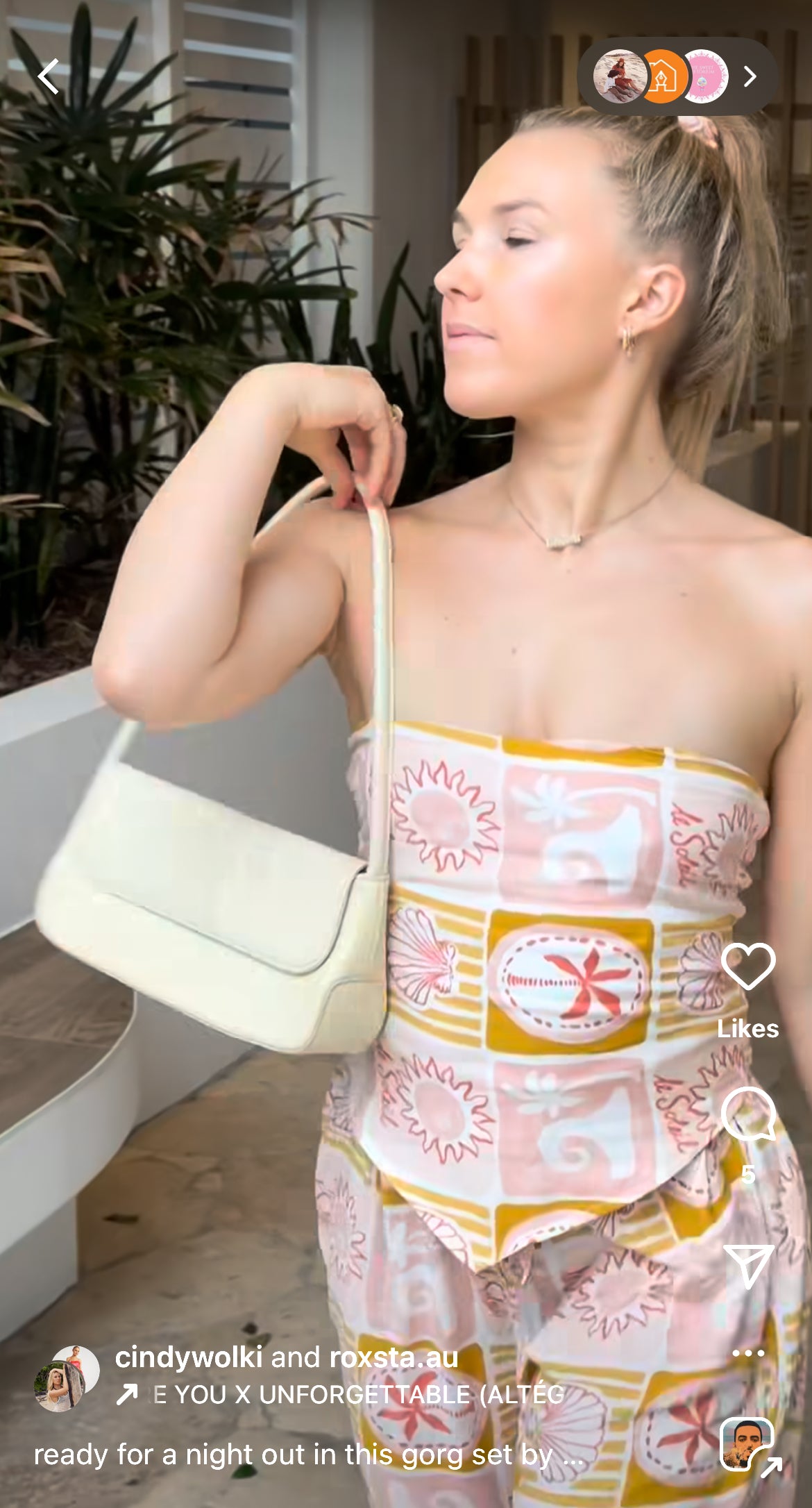 Instagram Influencer Cindy Wolki wearing the Roxsta Faith two piece pant set