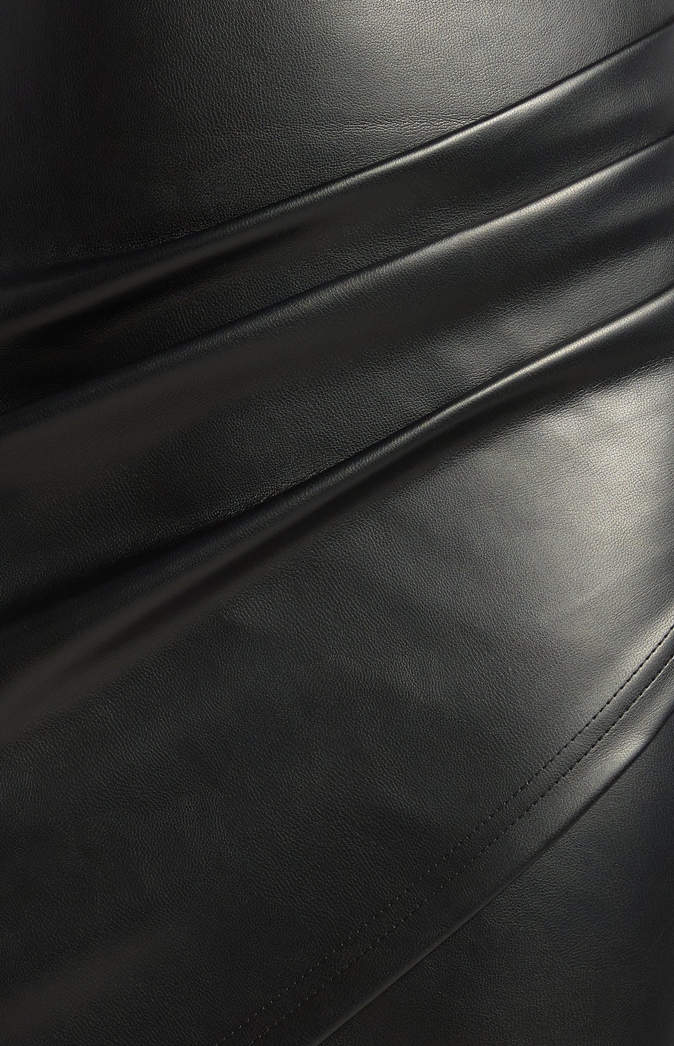 Bronte Faux Leather Mini Skirt Black