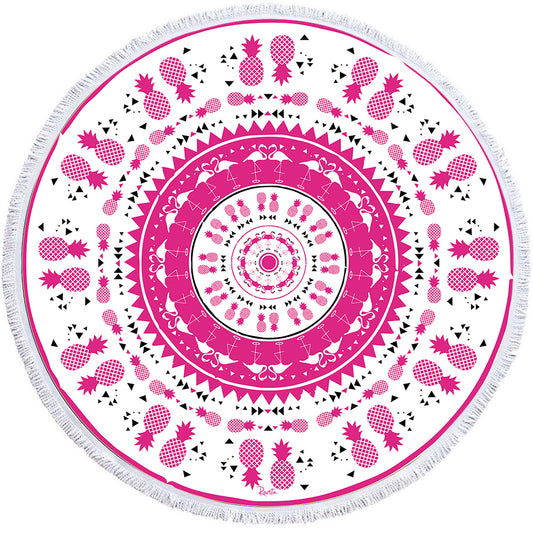 In A Pink Fit Round Towel