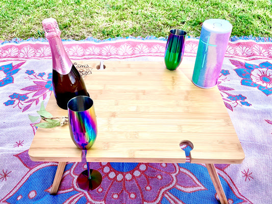 Stainless Steel Sparkling Wine Flute Rainbow Set of 2