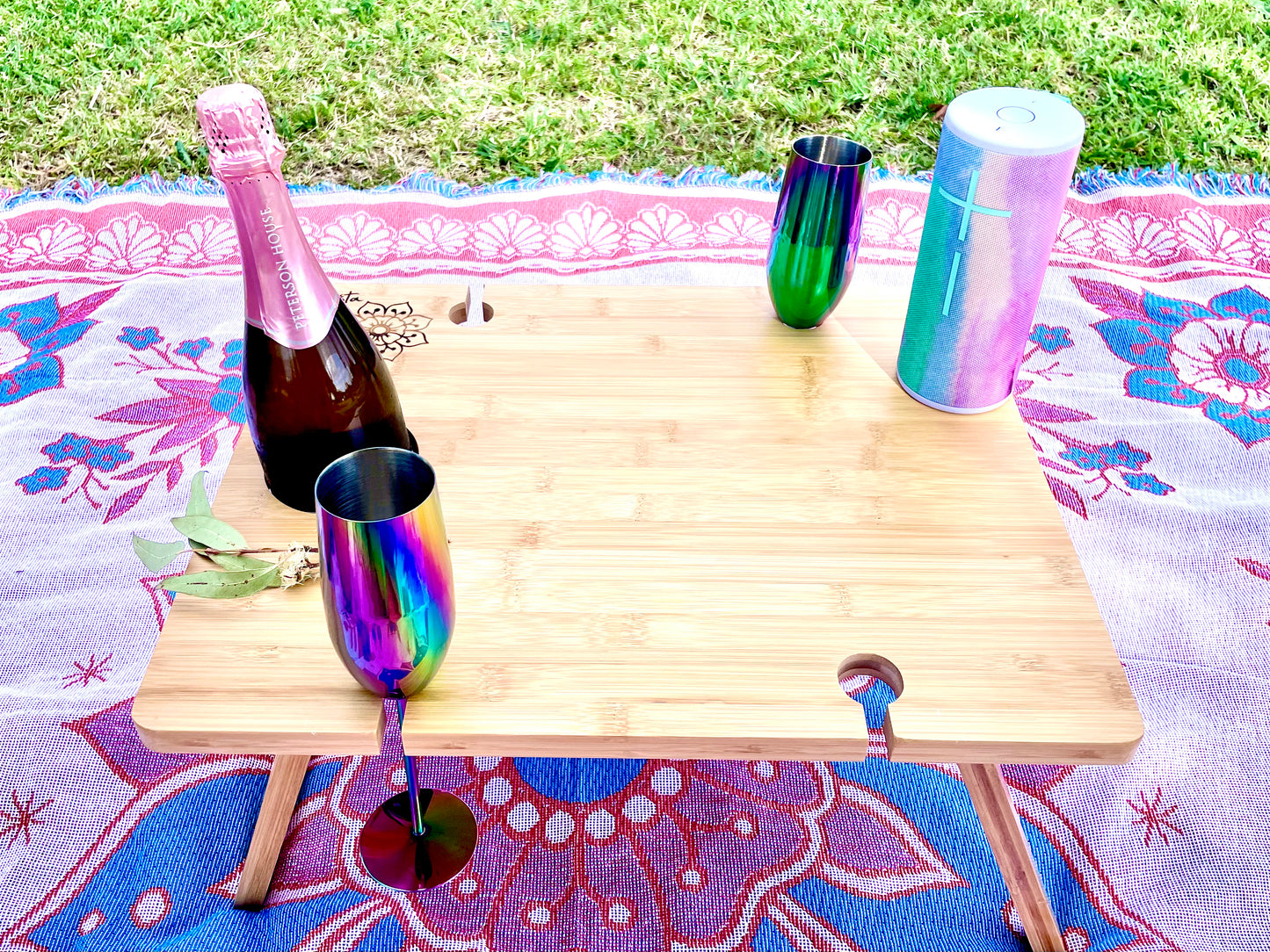 Stainless Steel Sparkling Wine Flute Rainbow Set of 2