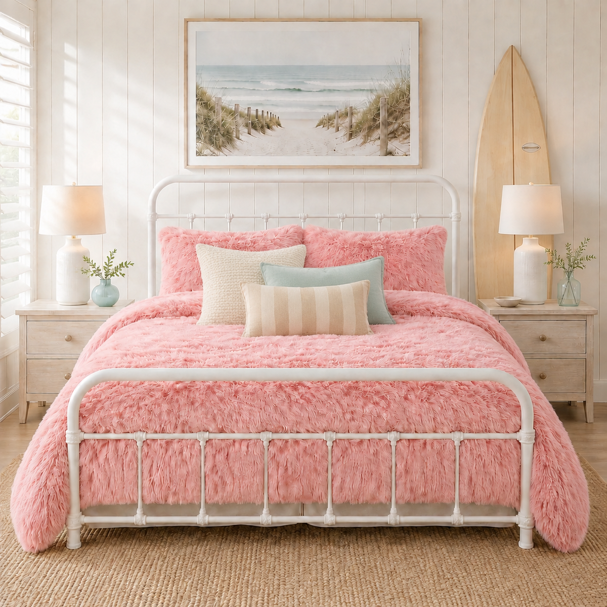 Zali Faux Fur Fluffy King Size Quilt Cover Set Pre Order